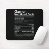 Nutritional Facts Cool Gamer Video Game Grappig Muismat (Met muis)