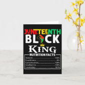Nutritionele feiten Juneteenth 1865 Black King Bla Kaart (Gele Bloem)