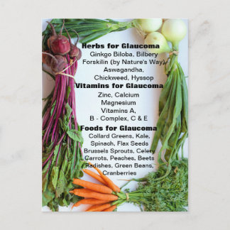 Nutritionele ondersteuning Glaucoma  Briefkaart