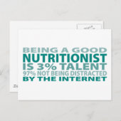 Nutritionist 3% Talent Briefkaart (Voorkant / Achterkant)