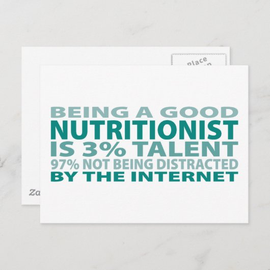 Nutritionist 3% Talent Briefkaart (Voorkant / Achterkant)