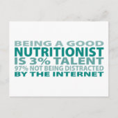 Nutritionist 3% Talent Briefkaart (Voorkant)