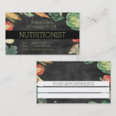 Nutritionist Blackboard & Vegetables Professional Afsprakenkaartje (Voorkant / Achterkant)