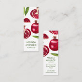 Nutritionist Chef Coach Pomegranates Autumn Fruit Mini Visitekaartje (Voorkant / Achterkant)