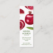 Nutritionist Chef Coach Pomegranates Autumn Fruit Mini Visitekaartje (Achterkant)