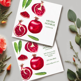 Nutritionist Chef Coach Pomegranates Autumn Fruit Vierkante Visitekaartje