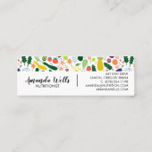 Nutritionist Chef Coach Unique Vegetables Art Mini Visitekaartje (Achterkant)