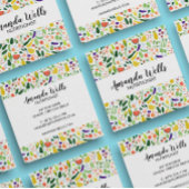 Nutritionist Chef Coach Unique Vegetables Art Vierkante Visitekaartje