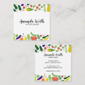 Nutritionist Chef Coach Unique Vegetables Art Vierkante Visitekaartje (Voorkant / Achterkant)