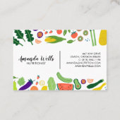 Nutritionist Chef Coach Unique Vegetables Art Visitekaartje (Achterkant)