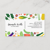 Nutritionist Chef Coach Unique Vegetables Art Visitekaartje (Achterkant)