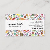 Nutritionist Chef Dietitian Unique Veggies Fruits Visitekaartje (Achterkant)