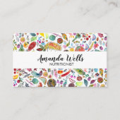 Nutritionist Chef Dietitian Unique Veggies Fruits Visitekaartje (Voorkant)