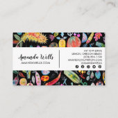 Nutritionist Chef Dietitian Unique Veggies Fruits Visitekaartje (Achterkant)