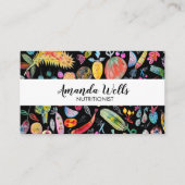 Nutritionist Chef Dietitian Unique Veggies Fruits Visitekaartje (Voorkant)