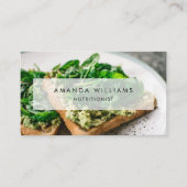 Nutritionist Dietician Custom Photo Visitekaartje (Voorkant)