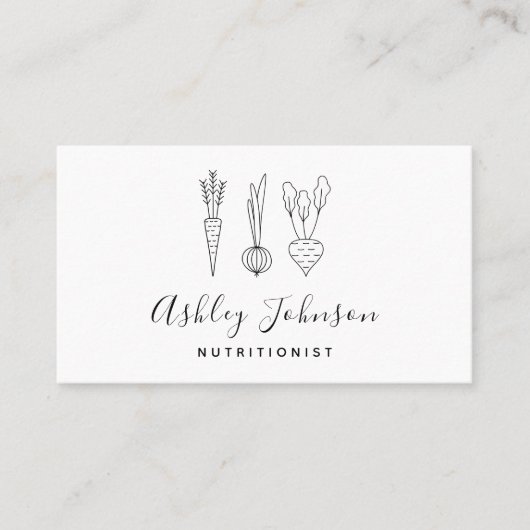 Nutritionist Dietitian Carrot Onion & Beet Clean Visitekaartje (Voorkant)
