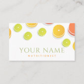 Nutritionist Dietitian Colorful Citrus Exotic Food Visitekaartje (Voorkant)