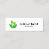 Nutritionist Dietitian Custom Health logo Mini Visitekaartje (Voorkant)