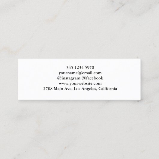 Nutritionist Dietitian Custom Health logo Mini Visitekaartje (Achterkant)