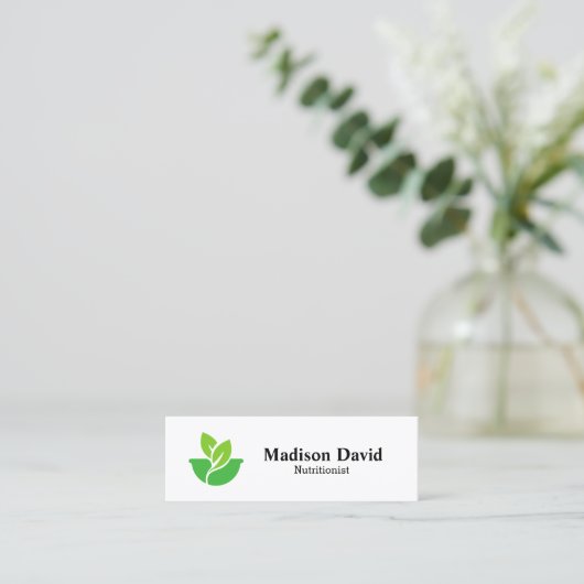 Nutritionist Dietitian Custom Health logo Mini Visitekaartje (Staand voorkant)