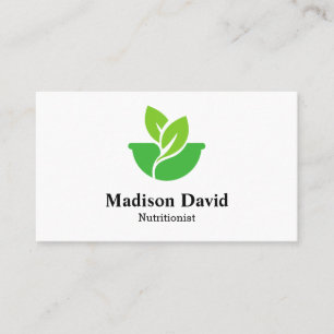 Nutritionist Dietitian Custom Health logo Visitekaartje