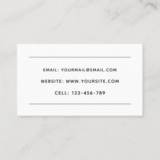 Nutritionist Dietitian Olive Greenery Waterverf Visitekaartje (Achterkant)