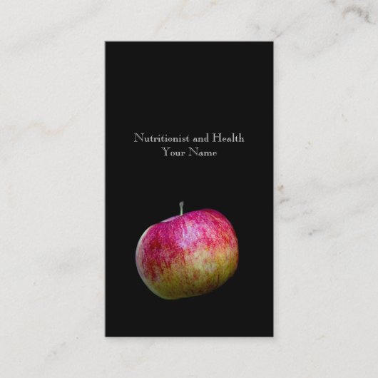 Nutritionist en gezondheid visitekaartje (Voorkant)