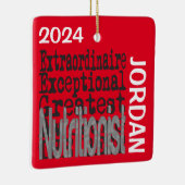 Nutritionist Extraordinaire CUSTOM Keramisch Ornament (Rechts)