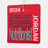 Nutritionist Extraordinaire CUSTOM Keramisch Ornament (Links)