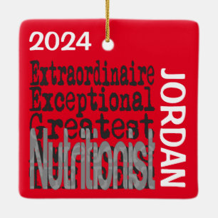 Nutritionist Extraordinaire CUSTOM Keramisch Ornament