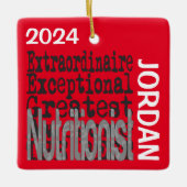 Nutritionist Extraordinaire CUSTOM Keramisch Ornament (Voorkant)