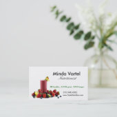Nutritionist Food Coach, Health, Weight Smoothie Visitekaartje (Staand voorkant)
