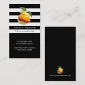 Nutritionist Fruits Logo - Black White Stripes Visitekaartje (Voorkant / Achterkant)