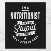 Nutritionist Functielijn Wijn Etiket (Enkel label)