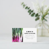 Nutritionist Health Coach Chef Diet Veggies Foto Visitekaartje (Staand voorkant)