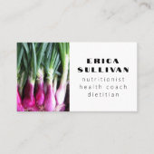 Nutritionist Health Coach Chef Diet Veggies Foto Visitekaartje (Voorkant)