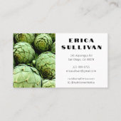 Nutritionist Health Coach Chef Diet Veggies Foto Visitekaartje (Achterkant)