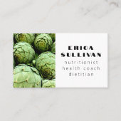 Nutritionist Health Coach Chef Diet Veggies Foto Visitekaartje (Voorkant)