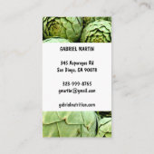 Nutritionist Health Coach Chef Diet Veggies Foto Visitekaartje (Achterkant)