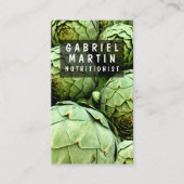 Nutritionist Health Coach Chef Diet Veggies Foto Visitekaartje (Voorkant)