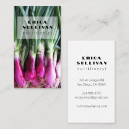 Nutritionist Health Coach Chef Diet Veggies Foto Visitekaartje