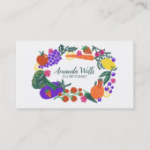 NUTRITIONIST HEALTH COACH CHEF Moderne Veggies Visitekaartje (Voorkant)