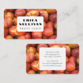 Nutritionist Health Coach Chef Stone Fruits Photo Visitekaartje (Voorkant / Achterkant)