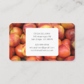 Nutritionist Health Coach Chef Stone Fruits Photo Visitekaartje (Achterkant)