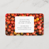 Nutritionist Health Coach Chef Tomaten Vegan Diet Visitekaartje (Achterkant)