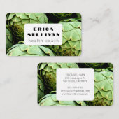 Nutritionist Health Coach Chef Vegan Artichokes Visitekaartje (Voorkant / Achterkant)