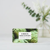 Nutritionist Health Coach Chef Vegan Artichokes Visitekaartje (Staand voorkant)