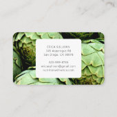 Nutritionist Health Coach Chef Vegan Artichokes Visitekaartje (Achterkant)