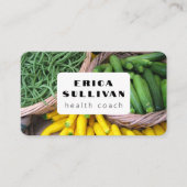Nutritionist Health Coach Chef Zucchini Veggies Visitekaartje (Voorkant)